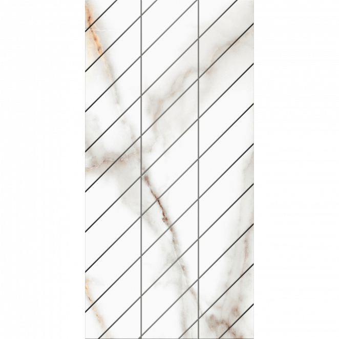 Ametis Supreme Фальшмозаика SM03 Corner 30x60x10 полированная. (правый) белая