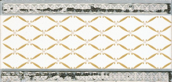 APE Ceramica Noblesse CENEFA DELIS BLANCO SILVER 20х10