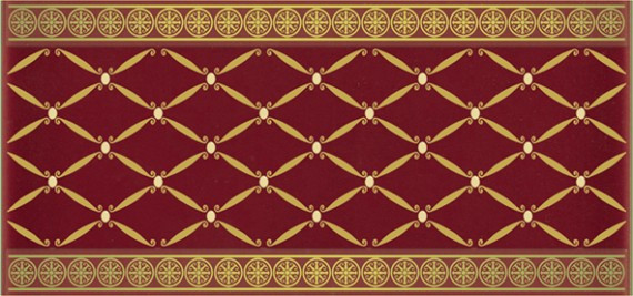 APE Ceramica Noblesse CENEFA DELIS BURDEOS GOLD 20х10