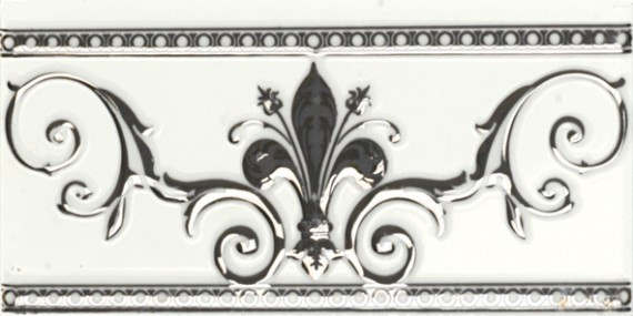 APE Ceramica Noblesse CENEFA BLANCO SILVER 20х10