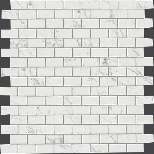 Atlas Concorde Marvel Stone Плитка мозаика Marvel Carrara P. Mosaico Lapp. Burattato (29.8x29.8)