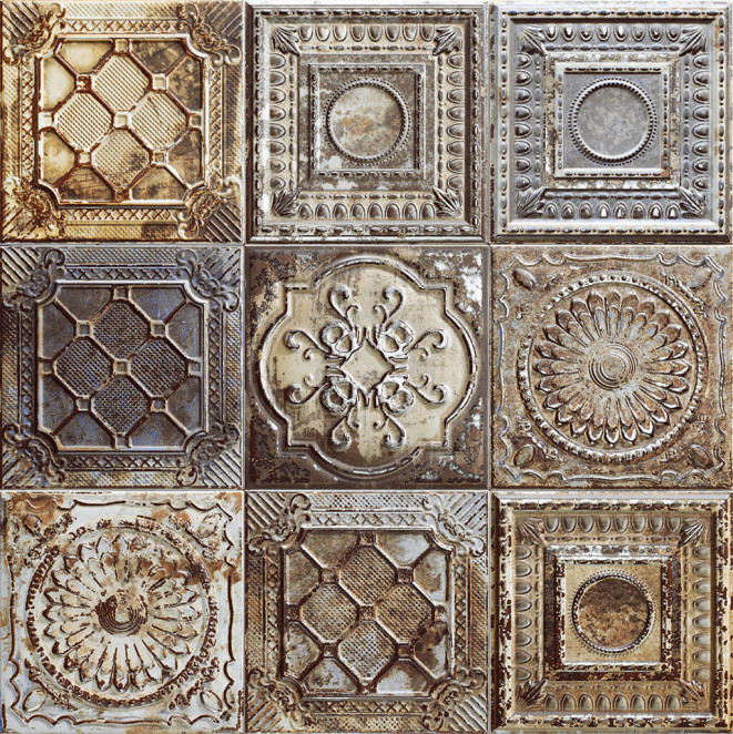 Mainzu Tin-Tile Rusty Mix 20x20