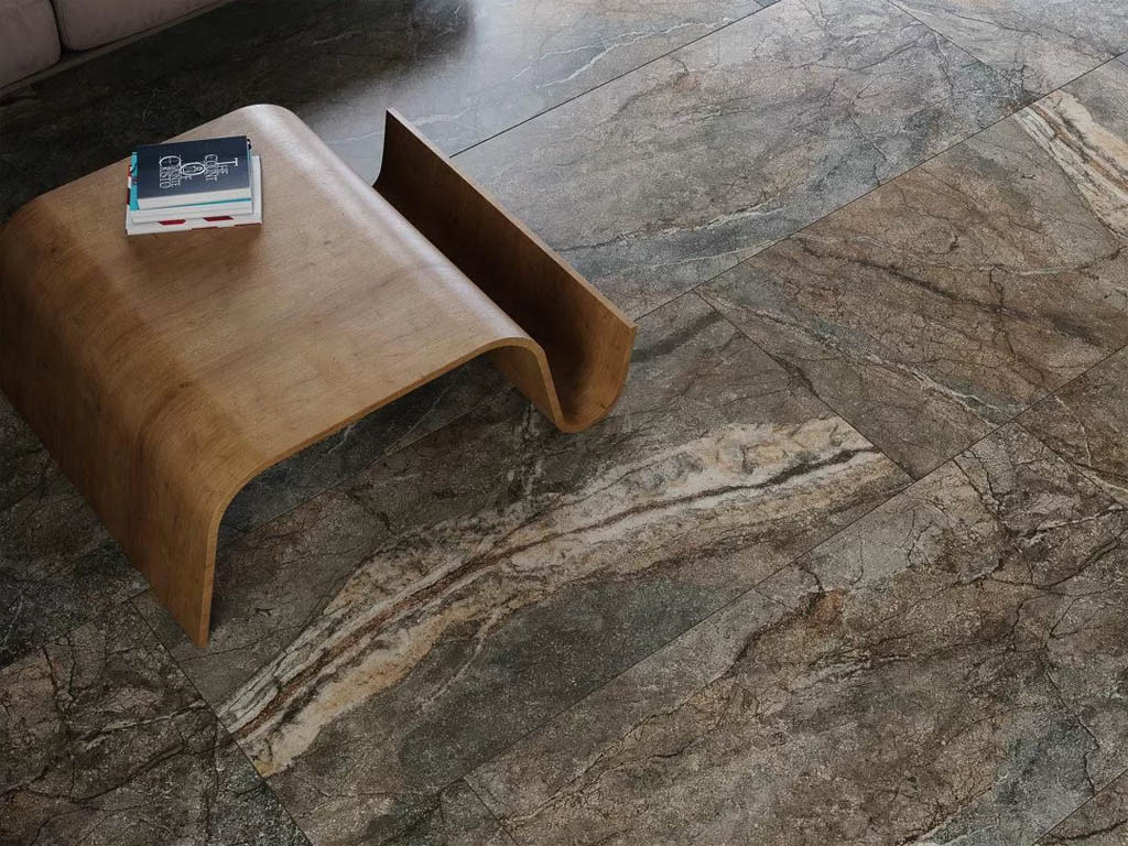 Kerama Marazzi Сильвер Рут Серый Обрезной 119.5х119.5
