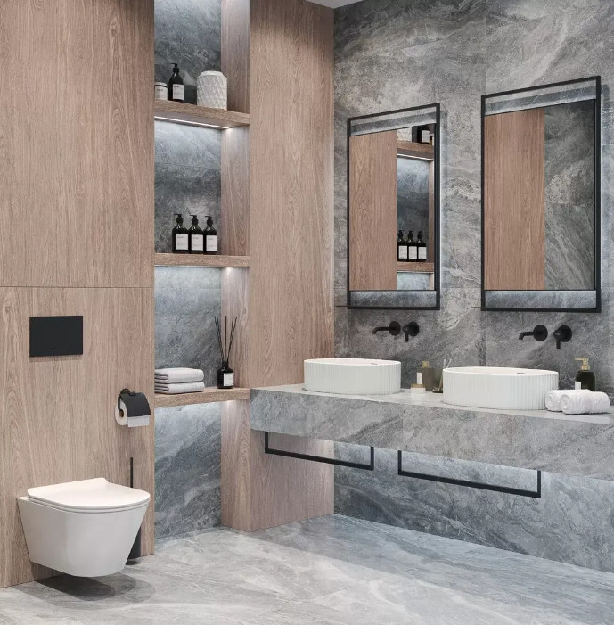 Kerama Marazzi Гриджио Серый Обрезной 119.5х119.5