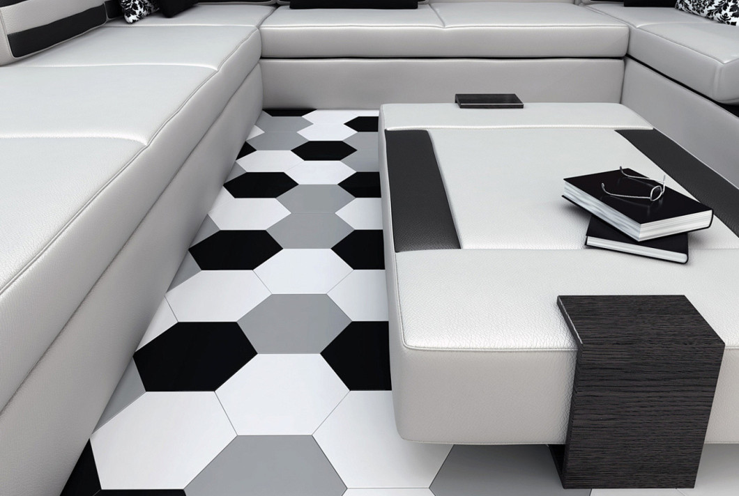 WOW Floor Tiles Trapezium Ash Grey Matt 9.8x23