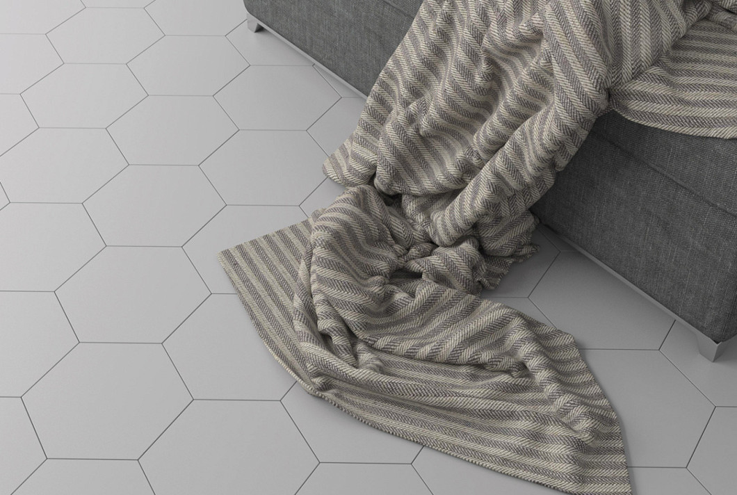 WOW Floor Tiles Trapezium Ash Grey Matt 9.8x23
