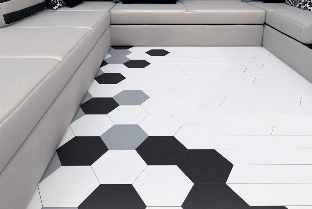 WOW Floor Tiles Trapezium Ash Grey Matt 9.8x23