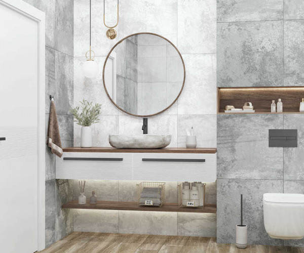 Alma Ceramica Cemento Керамогранит 57x57 Серый