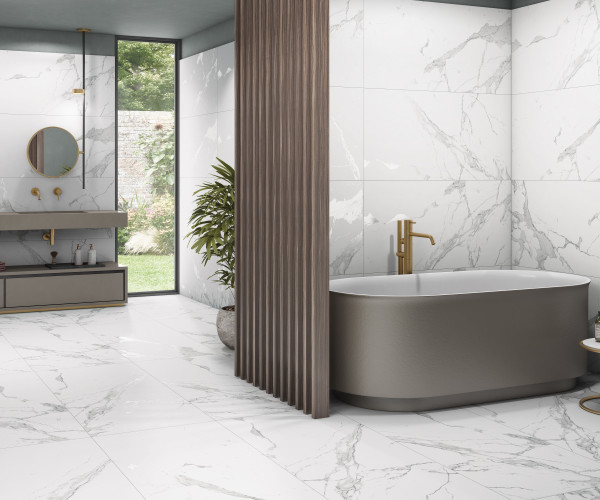 Arcadia Ceramica Paradise Statuario CR4003-A 60х120 белый матовый под мрамор, 4 принта