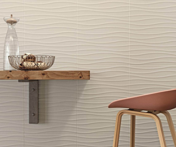 Marazzi Italy Neutral M01P White Struttura Tide 3D 25х38