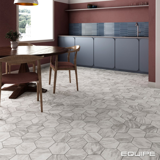 Equipe Bardiglio Hexagon Decor Geo (несколько вариантов паттерна) 17,5x20