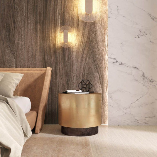 Kerama Marazzi Капрая Белый Лаппатированный Обрезной 119.5х320х1.1