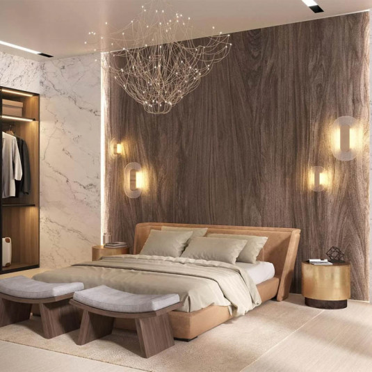 Kerama Marazzi Капрая Белый Лаппатированный Обрезной 119.5х320х1.1