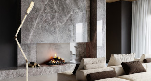 Venezia Stone Мрамор Tundra Blue Leather 20Mm