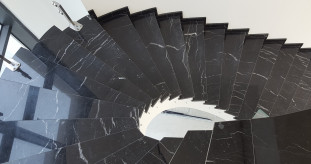Venezia Stone Мрамор Black Marquina Brushed 20Mm