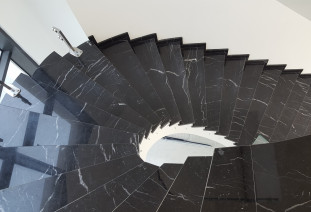 Venezia Stone Мрамор Black Marquina Brushed 20Mm