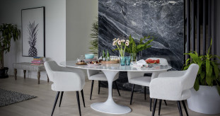 Venezia Stone Мрамор Picasso Black 20Mm