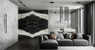 Venezia Stone Мрамор Negro Calacatta 20Mm