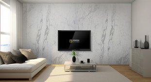 Venezia Stone Мрамор Dover White 3D Leather 20Mm