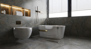 Venezia Stone Мрамор Ceppo Verde Leather 20Mm