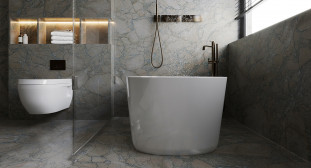 Venezia Stone Мрамор Ceppo Verde Leather 20Mm