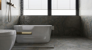 Venezia Stone Мрамор Ceppo Verde Leather 20Mm