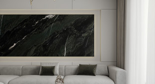 Venezia Stone Кварцит Black Tempest Crystal Leather 20Mm