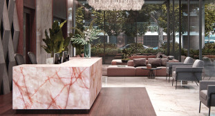 Venezia Stone Кварцит Cristallo Pink Top 20Mm