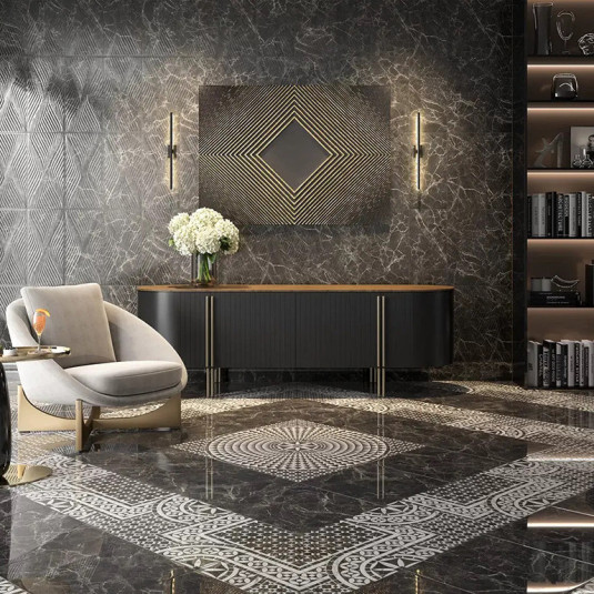Kerama Marazzi Коррер Белый Лаппатированный Обрезной 50.2х50.2