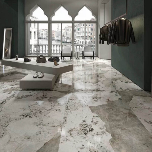 Kerama Marazzi Ониче Серый Лаппатированный Обрезной 119.5x238.5