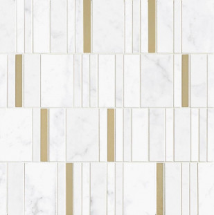Marazzi Italy Allmarble Wall Altissimo Mosaico Barcode Lux 40X40 8мм