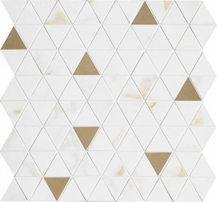 Marazzi Italy Allmarble Wall Golden White Sat.Mosaico Tria 40X43 8мм