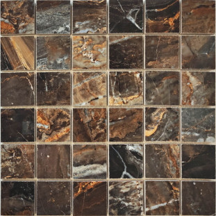 Neodom Ambassador Mosaico Lawa Nero Polished 5x5 30x30