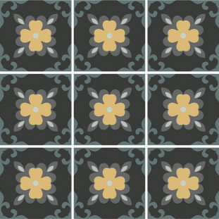 APE Ceramica Dahlia Night 15x15