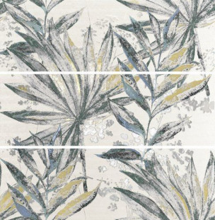 APE Ceramica Twist Декор Set (3) Leavemint 40x120 матовый керамический
