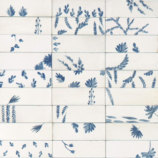 Marazzi Italy Rice M96T Bianco dec Leaf Lux 5х15