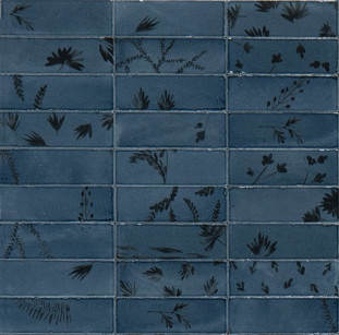 Marazzi Italy Rice M96W Blu dec Leaf Lux 5х15