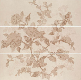 Marazzi Italy Stone Art Dec Bloom Ivory Set 3 Pcs 120x120