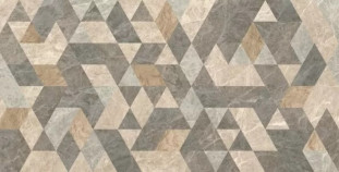 Vitra Marmostone Декор &quot;Микс Гео&quot; Лаппато R9 60x120