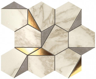 Atlas Concorde Marvel Edge Marvel Gold Hex Gris-Calacatta