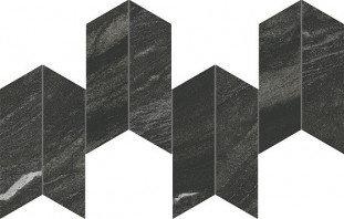 Atlas Concorde Marvel Diva Керамогранит Black Tempest Mosaico Chevron Velvet