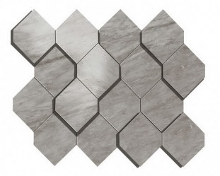 Atlas Concorde Marvel Stone Marvel Bardiglio Grey Mosaico Esagono 3D