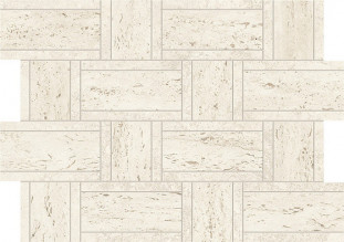 Atlas Concorde Marvel Travertine Marvel White Mosaico Basketweave