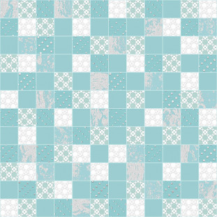AltaCera Rainfall Mosaic Aquamarine 30.5x30.5