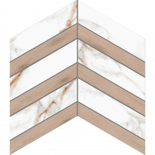 Ametis Supreme SM03/SI01 Chevron 37,5x29x10 матовая белая