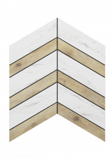 Ametis Supreme SM01/SI01 Chevron 37,5x29x10 матовая белая