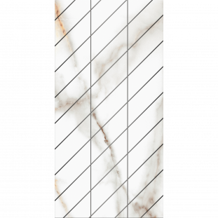 Ametis Supreme Фальшмозаика SM03 Corner 30x60x10 полированная. (правый) белая