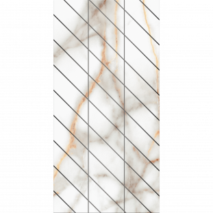 Ametis Supreme Фальшмозаика SM03 Corner 29,8x59,8x10 матовая (левый) белая