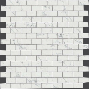 Atlas Concorde Marvel Stone Плитка мозаика Marvel Carrara P. Mosaico Lapp. Burattato (29.8x29.8)