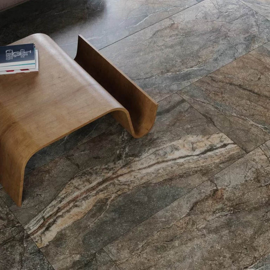 Kerama Marazzi Сильвер Рут Серый Обрезной 119.5х119.5